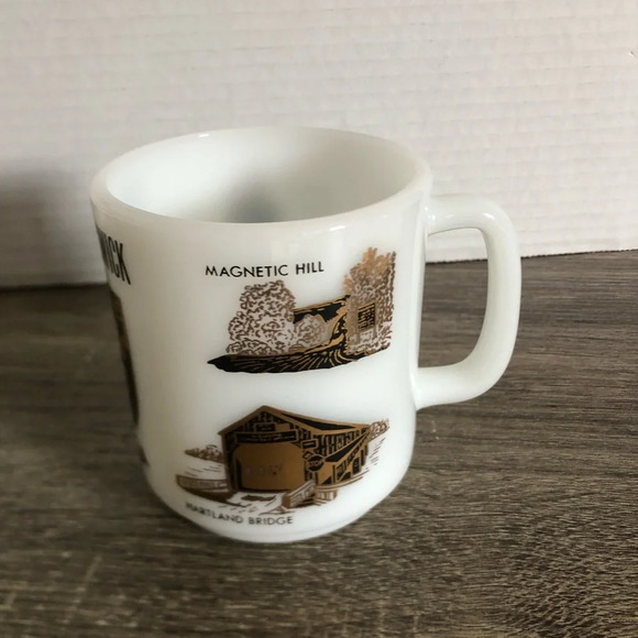 Vtg Milk Glass New Brunswick Souvenir Mug - Picture 5 of 11